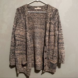 Love By Design Button Up Knit Sweater - Tan Beige